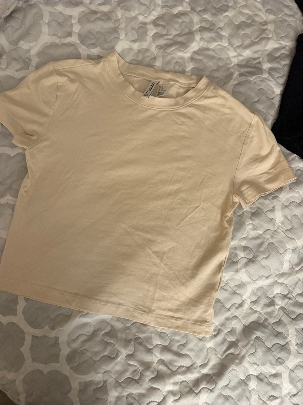 Target Cream Crop Top - Short Sleeve Tee
